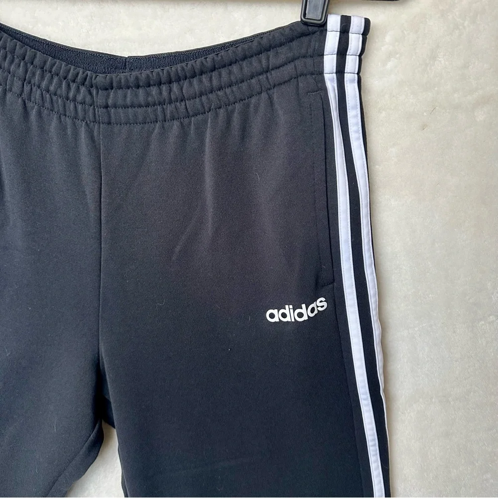 Adidas Climalite Black 3-Stripes Tapered Athletic Track Pants Joggers Mens M‎